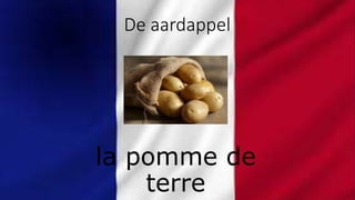 De aardappel
la pomme de
terre
 