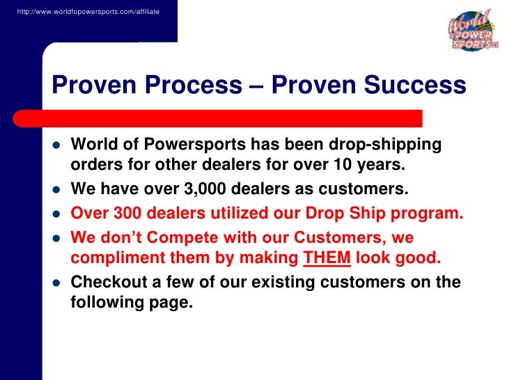 World of Powersports DropShip/Affiliate Program