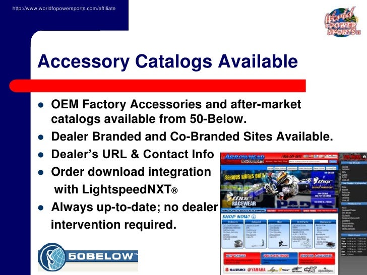 World of Powersports DropShip/Affiliate Program