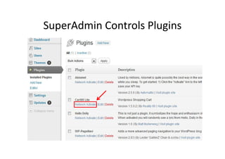 SuperAdmin Controls Plugins
 
