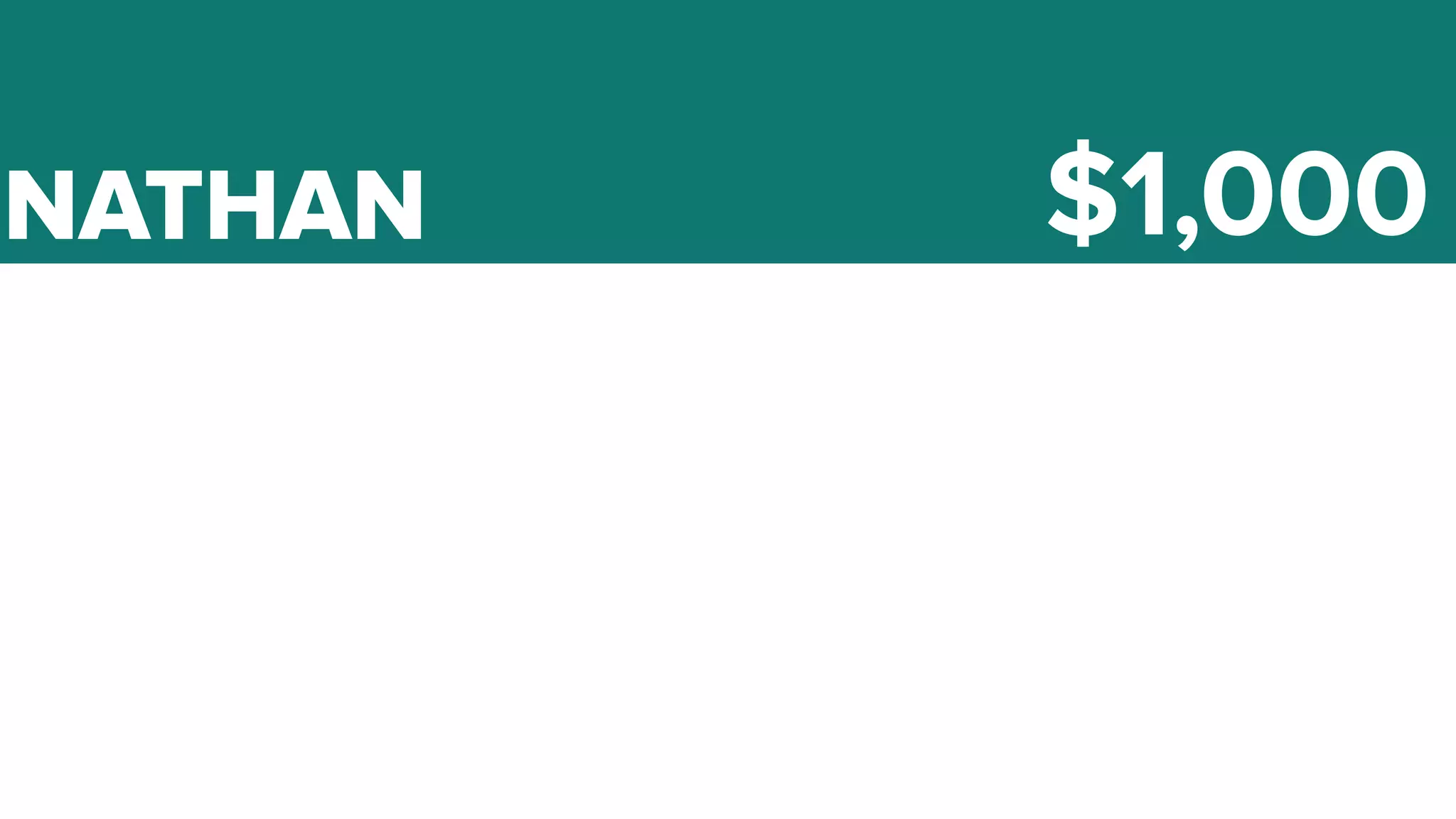 NATHAN $1,000
 