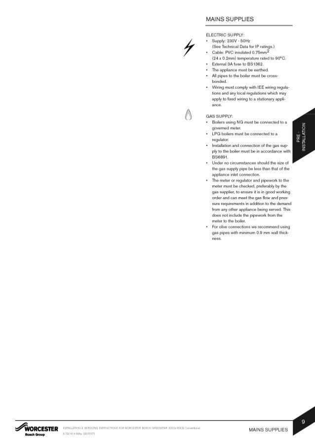 Worcester 30cdi Combi Boiler Installation Manual