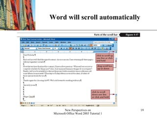 Word will scroll automatically 
