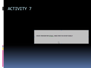 ACTIVITY 6Recreate this form