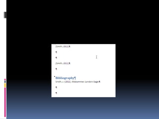 Footnotes and EndnotesFootnotes insert at the bottom of the page.End notes insert ate the END of the document
