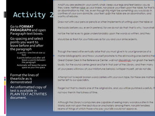 Change space between lines 