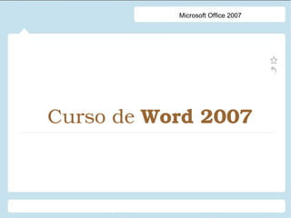 Curso de  Word 2007   Microsoft Office 2007 