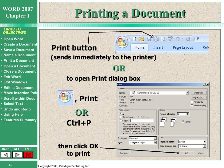 Word Chapter 1 Preparing Documents