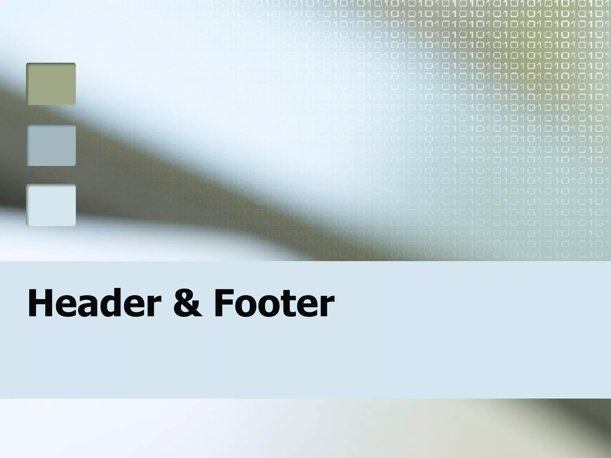 Header & Footer 