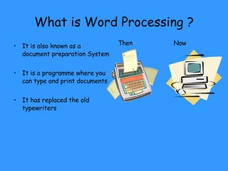 Word Processing Slideshow | PPT