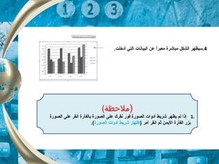 )(‫ملظحظة‬
1.‫الصورة‬ ‫على‬ ‫انقر‬ ‫بالفأرة‬ ‫الصورة‬ ‫على‬ ‫نقرك‬ ‫فور‬ ‫الصورة‬ ‫أدوات‬ ‫شريط‬ ‫يظهر‬ ‫لم‬ ‫إذا‬
‫ثم‬ ‫اليمن‬ ‫الفأرة‬ ‫بزر‬‫ا‬) ‫أمر‬ ‫نقر‬‫الصورة‬ ‫أدوات‬ ‫شريط‬ ‫إظهار‬.(
4.‫أدخلت‬ ‫التي‬ ‫البيانات‬ ‫عن‬ ‫ا‬ً ‫معبر‬ ‫مباشرة‬ ‫الشكل‬ ‫.سيظهر‬
 