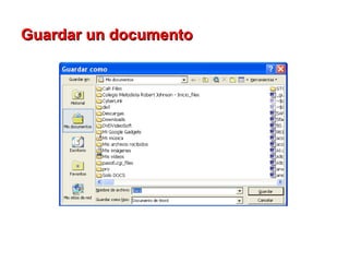Guardar un documento   