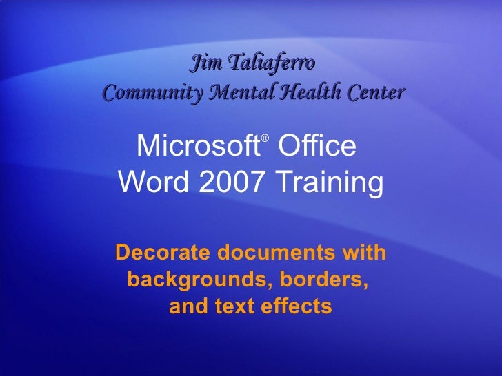 backgrounds in word