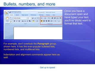 Word 2007-Get Up To Speed