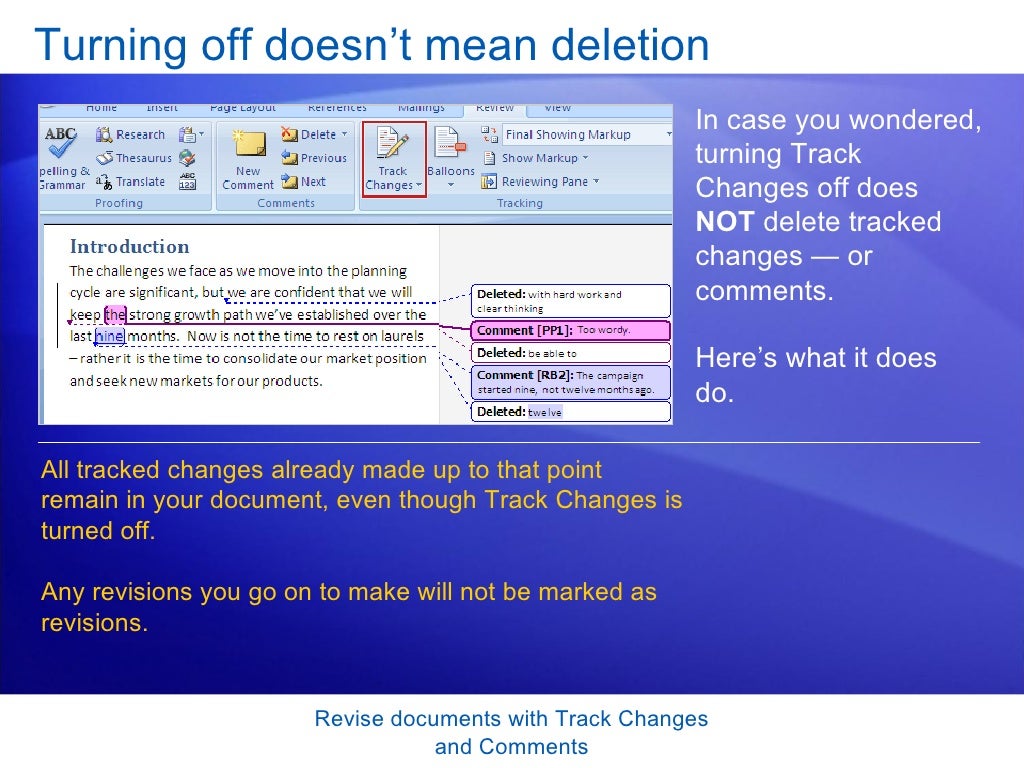 how to insert comments in word 2007