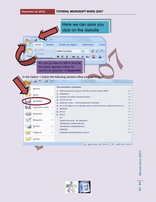 Word 2007 tutorial 1