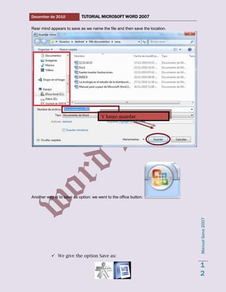 Word 2007 tutorial 1