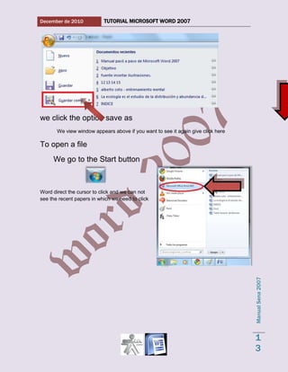 Word 2007 tutorial 1
