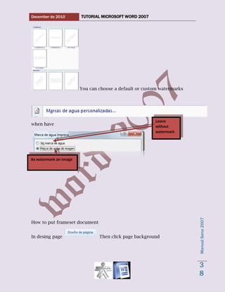 Word 2007 tutorial 1