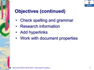 Word 2010 Unit B PPT | PDF