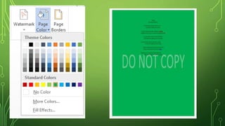 Word 2013 Formatting Page