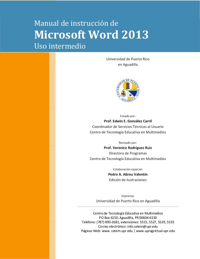 Manual de Word 2013