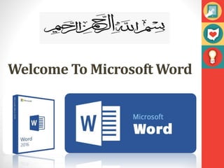 Welcome To Microsoft Word
 