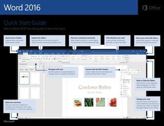 Word 2016 quick start guide | PPT