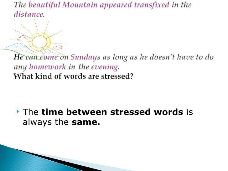 Word And Sentence Stress