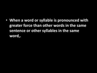 Sentence With Forcible Word and sentence stress | PDF