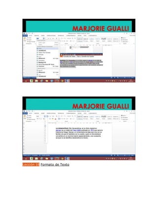 Lección 18 Formato de Texto
 