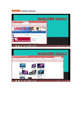 Lección 41 Insertar capturas
 