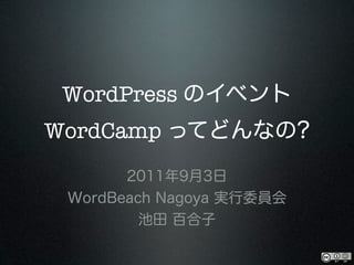 WordPress
WordCamp
 