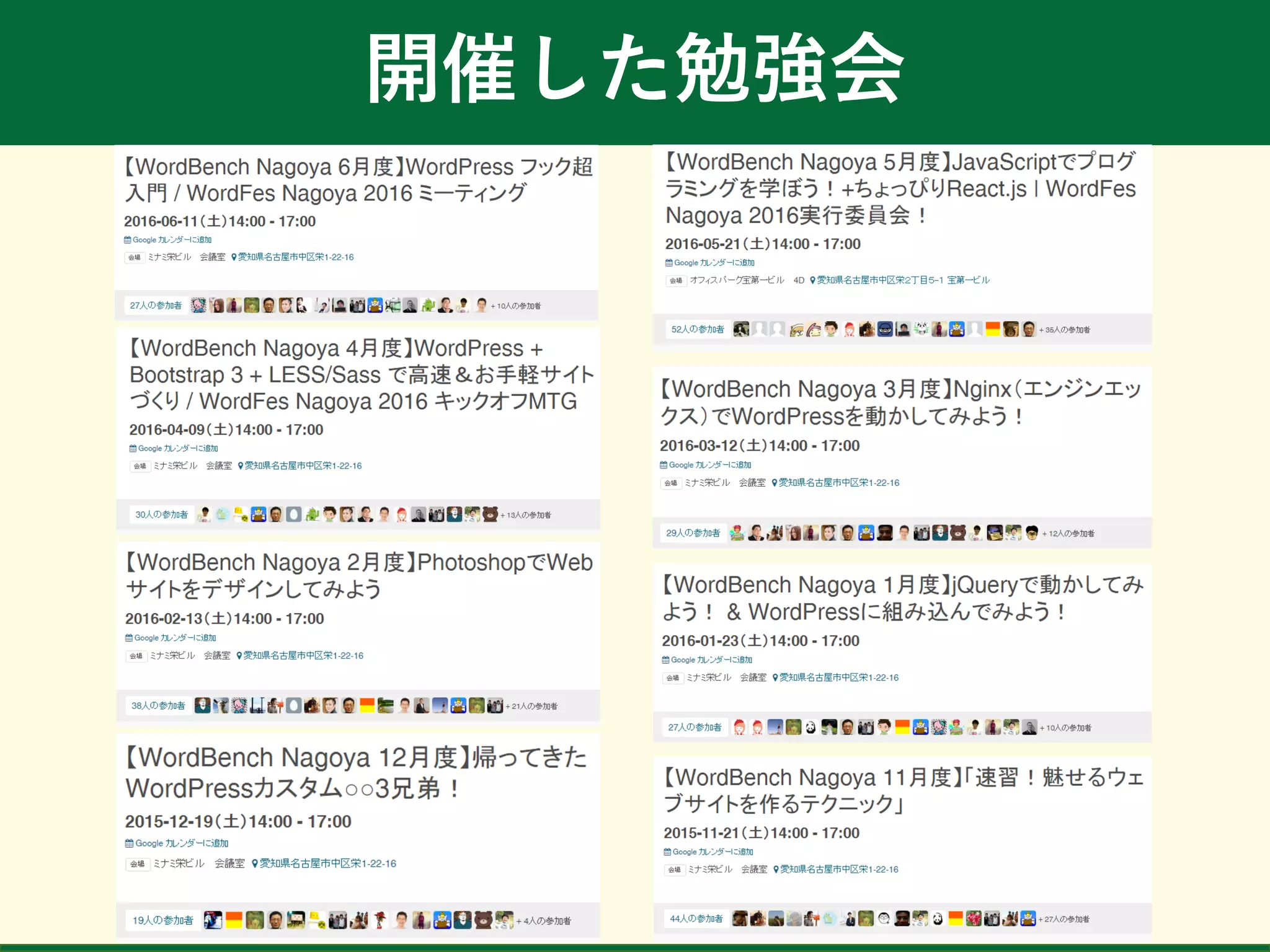 開催した勉強会
 