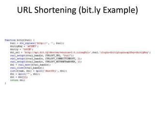 URL Shortening (bit.ly Example)
 