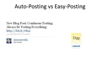 Auto-Posting vs Easy-Posting
 