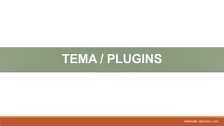 TEMA / PLUGINS
WORDCAMP - SÃO PAULO - 2016
 