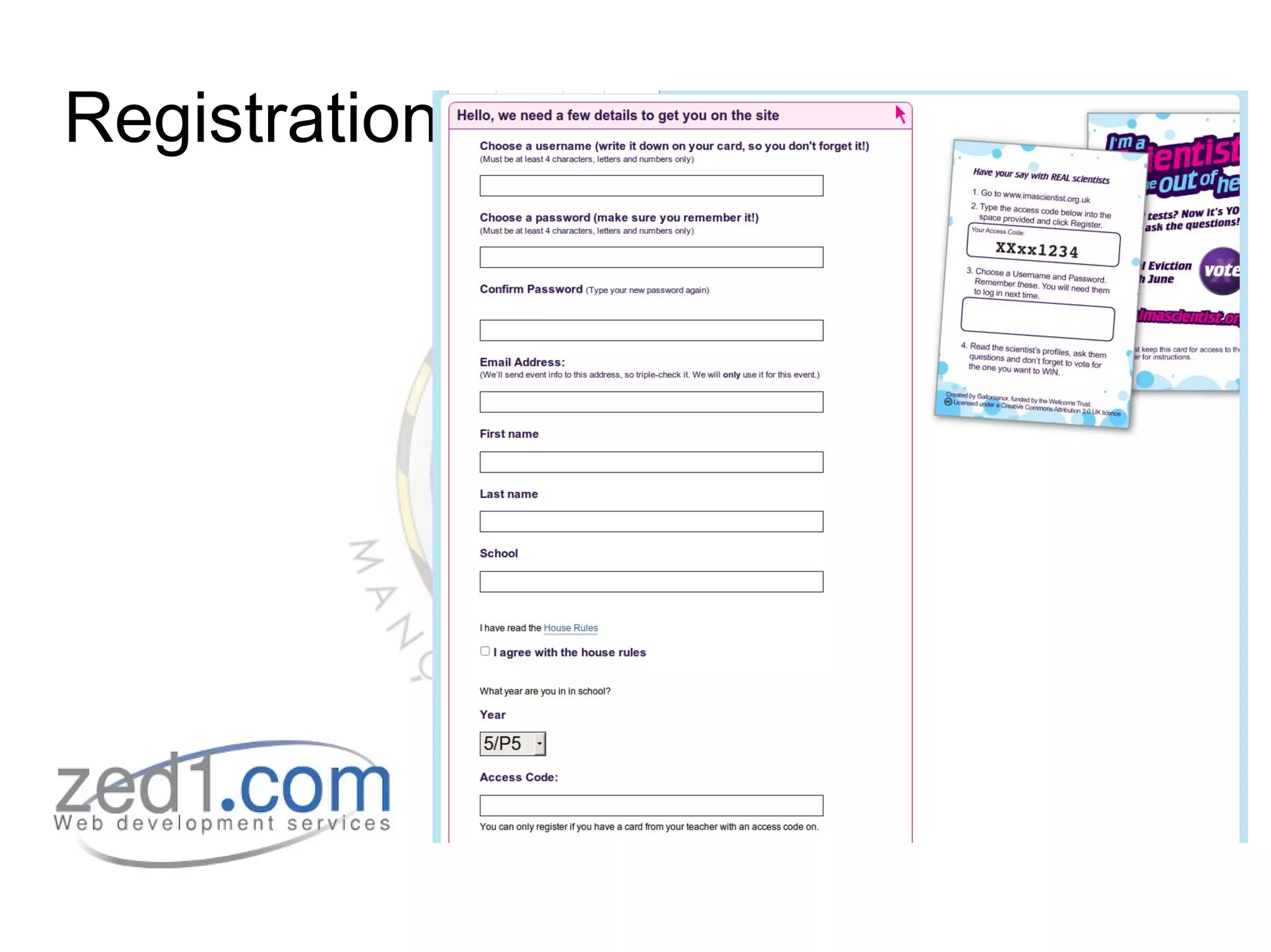 Original Plan / Requirements Multiple zones – WPMU  Custom profiles – Buddypress  Questions & Answers – Custom post types Registration – specific restrictions Privacy / Child protection – Custom Roles Easy interaction Administration / Moderation 