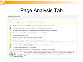 Page Analysis Tab 