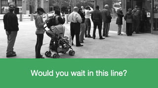 Would you wait in this line?
 