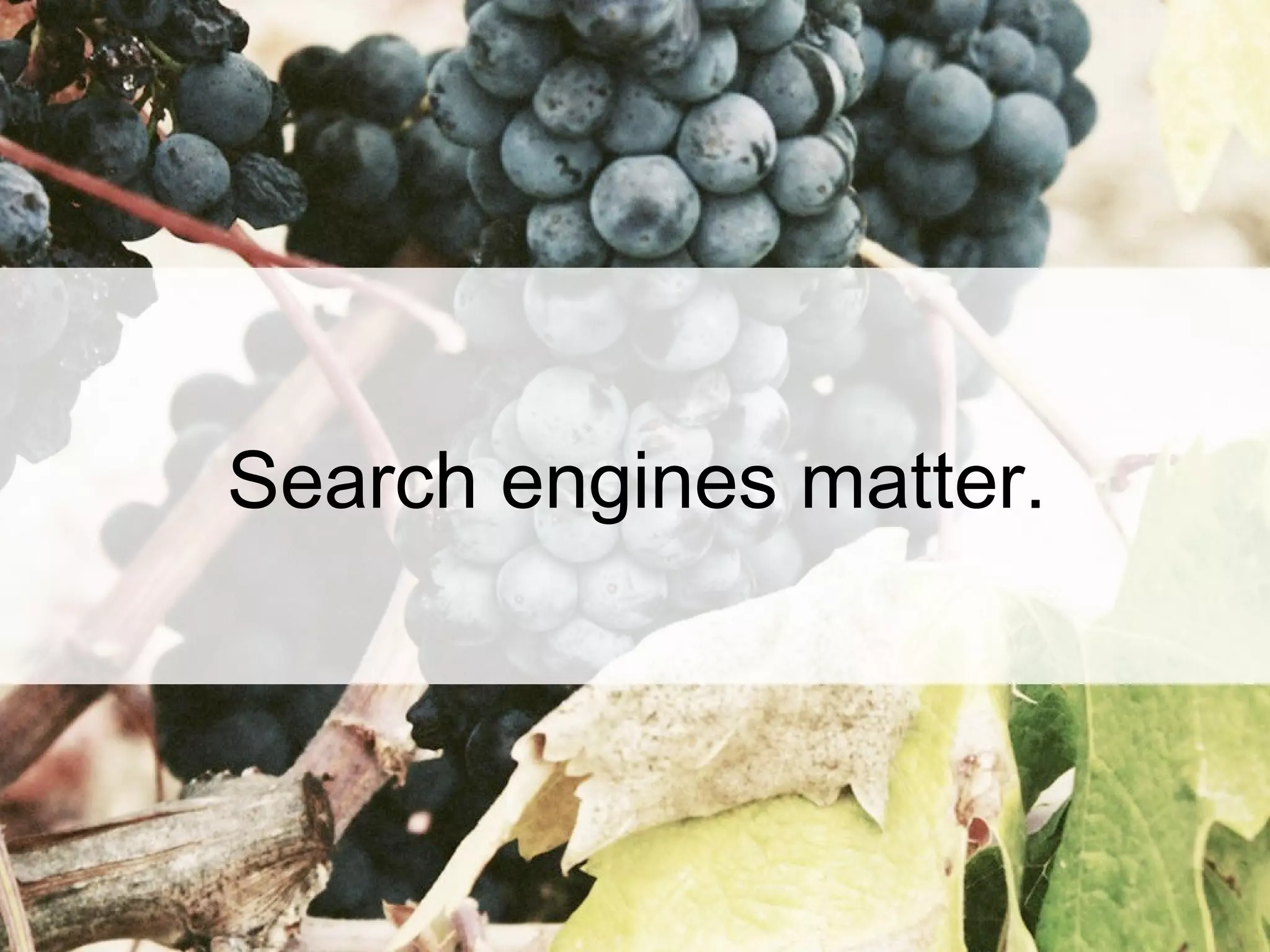 Search engines matter.