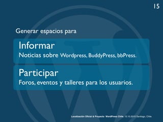 Localización WordPress Chile y Proyecto Wordpress.cl