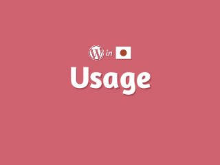 Usage
in
 