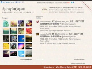 @naokomc | WordCamp Kobe 2011 | 09.11.2011
 
