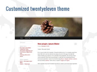 Customized twentyeleven theme
 