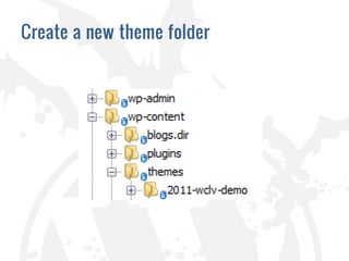 Create a new theme folder
 