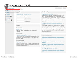 Multisite 구축

     • Installing a Network




WordCamp Seoul 2012           @ssamture
 
