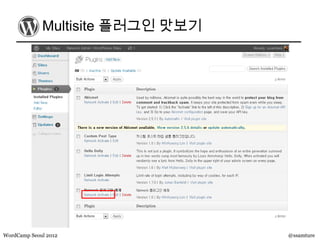 Multisite 플러그인 맛보기




WordCamp Seoul 2012               @ssamture
 