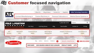 Customer focused navigation
 