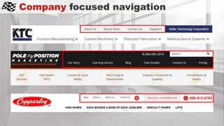 Company focused navigation
 